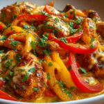 Cajun chicken with bell peppers