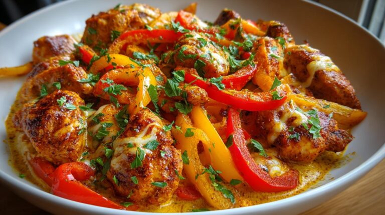 Cajun chicken with bell peppers