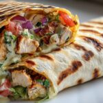 Creamy grilled chicken wrap