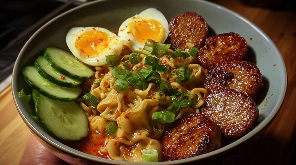 Spicy dumpling ramen