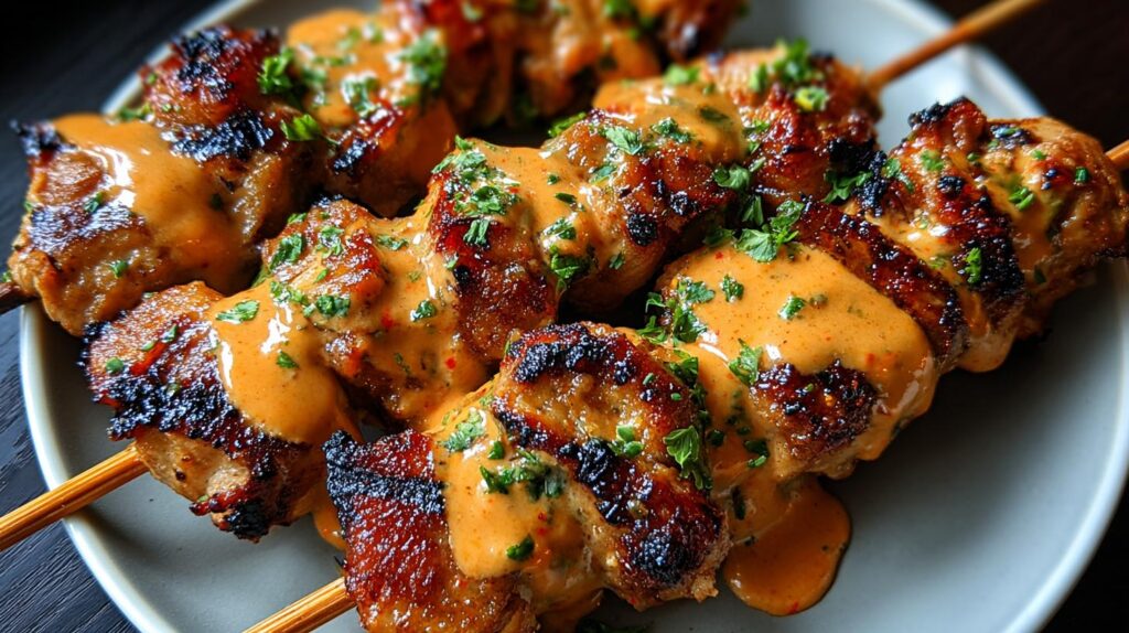bang bang chicken skewers
