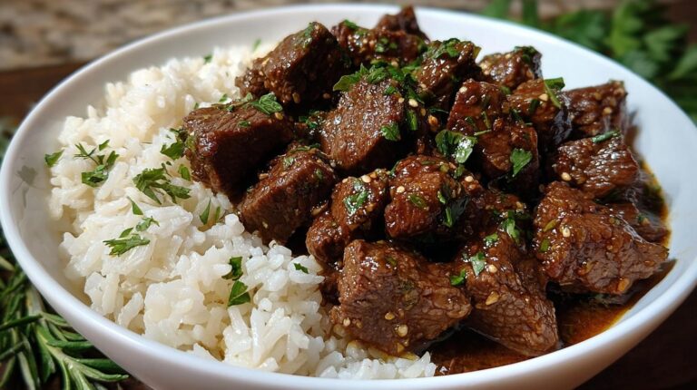 beef tips and rice