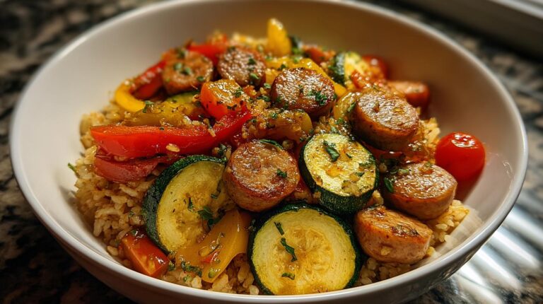 cajun rice with chicken sausage