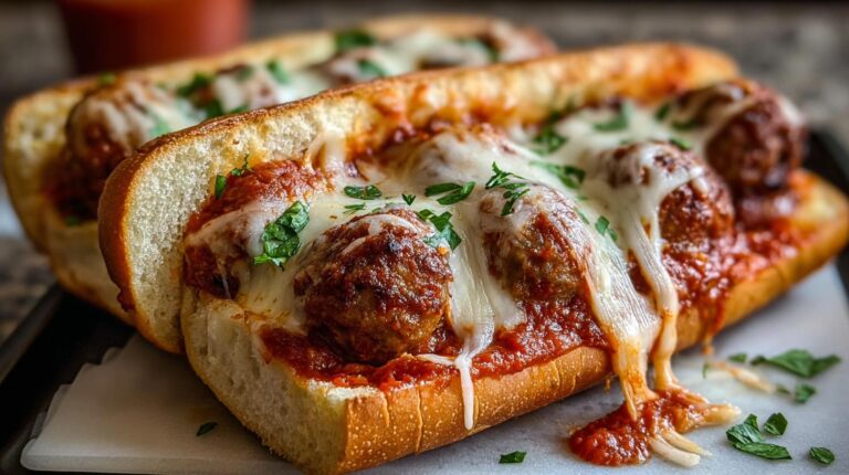 cheesy meatball subs
