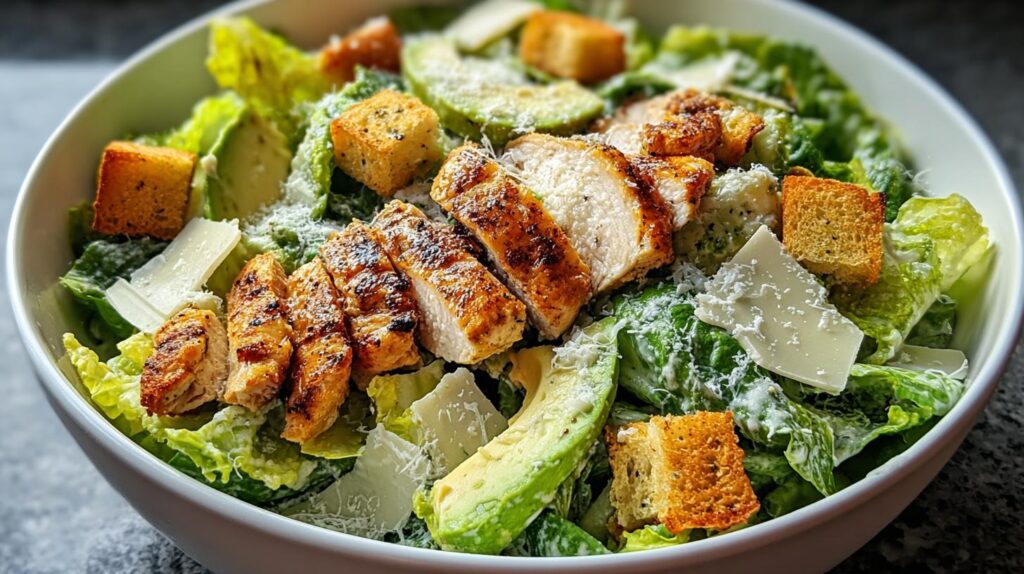 chicken avocado caesar salad