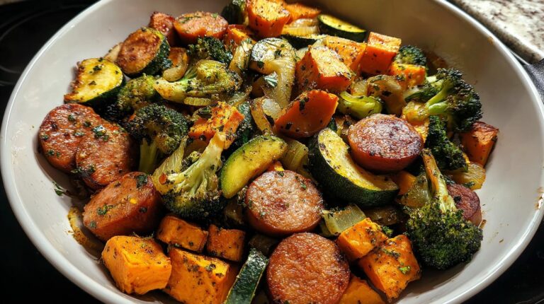 chicken sausage sweet potato skillet