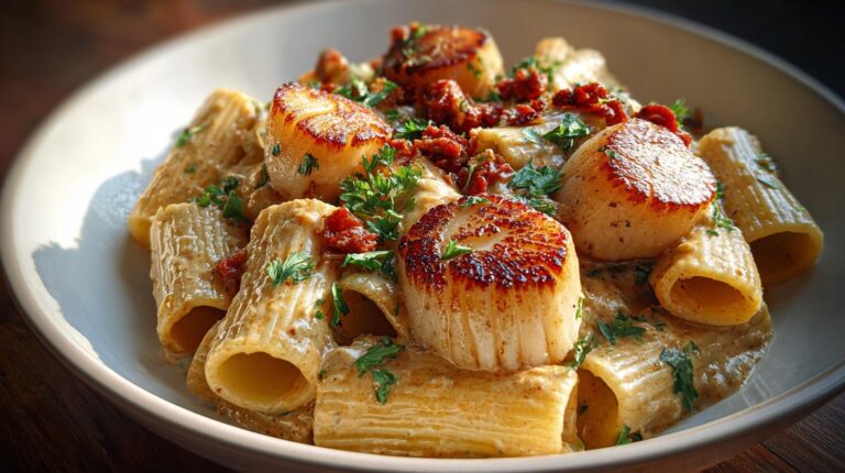 creamy scallop pasta