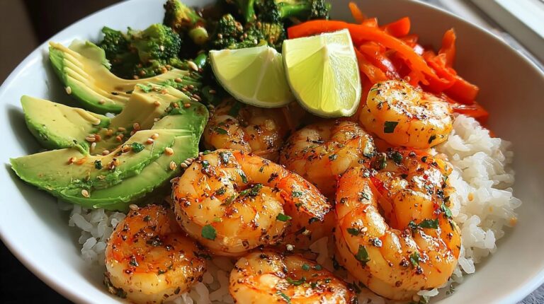 garlic lime shrimp bowl