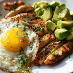 grilled chicken and egg
