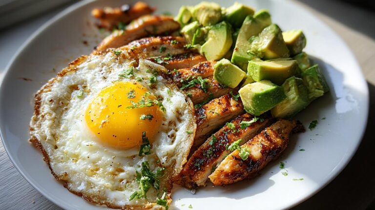 grilled chicken and egg
