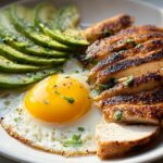 grilled chicken and eggs