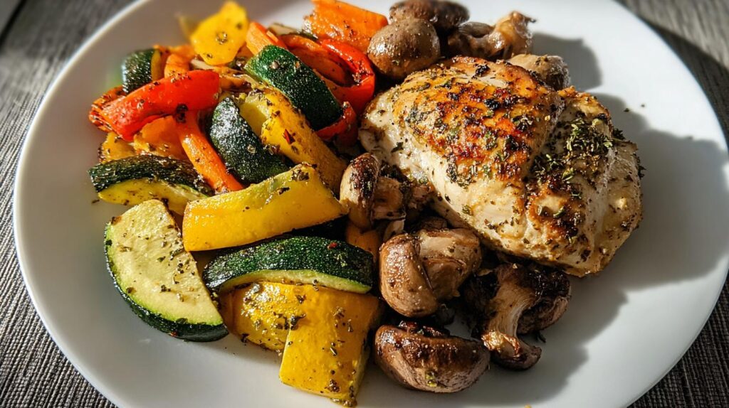 healthy chicken dinner