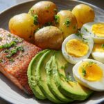 healthy salmon dinner