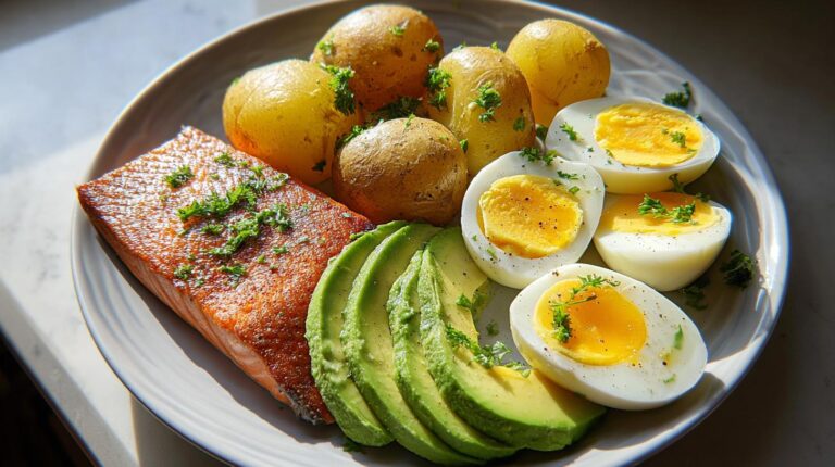 healthy salmon dinner