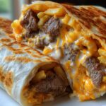 loaded cheesesteak fry wrap
