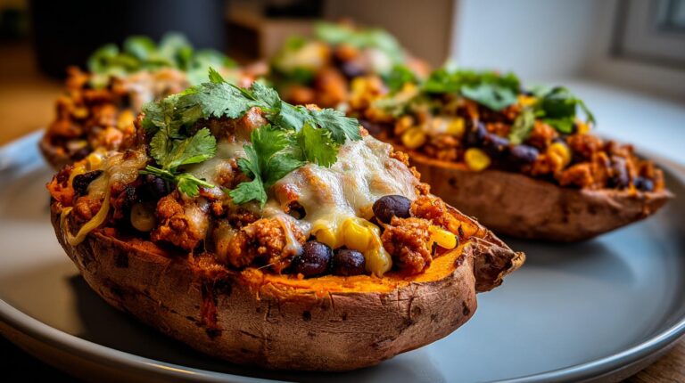 protein sweet potato boats