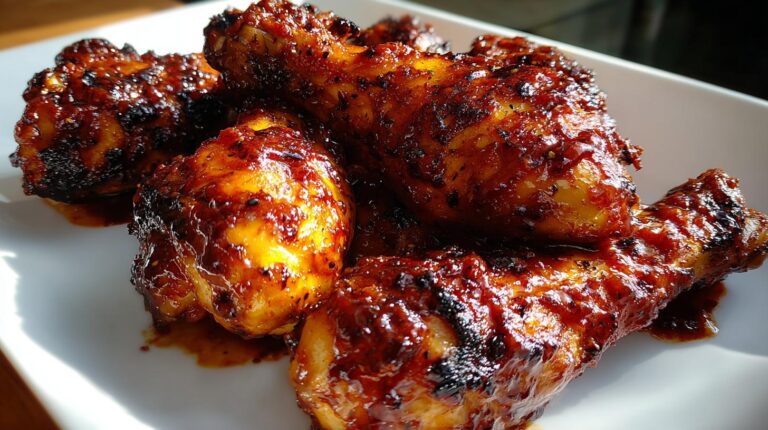sticky BBQ chicken drumsticks