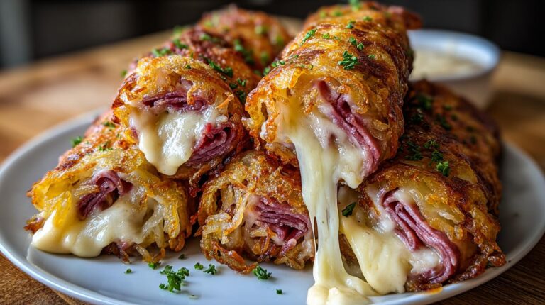 Keto Crispy Reuben Roll-Ups