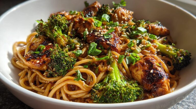 Spicy Garlic Chicken Noodles