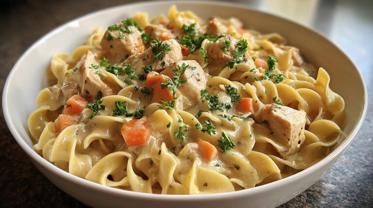 creamy chicken and noodles