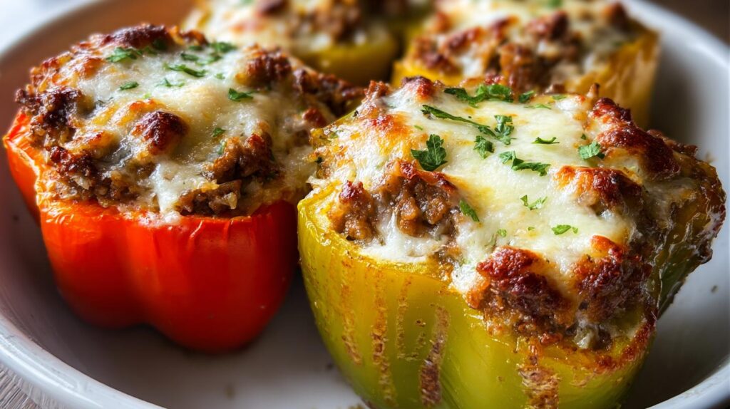creamy keto stuffed bell peppers
