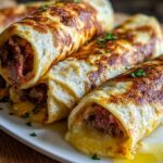 garlic butter beef cheeseburger rollups