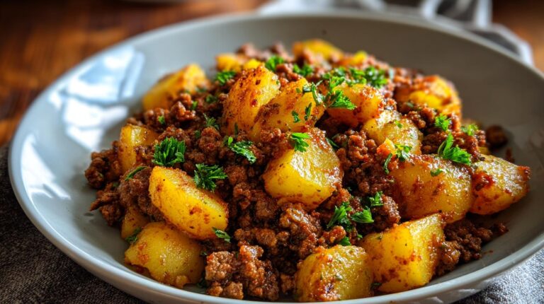high protein ground beef with potatoes