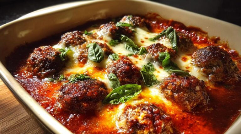 keto meatball casserole
