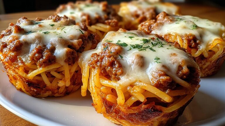 mini spaghetti pies