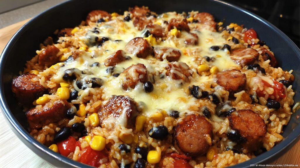 one pan sausage and rice