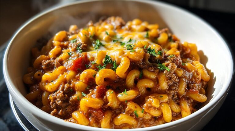 Cheesy Beef Macaroni Comfort
