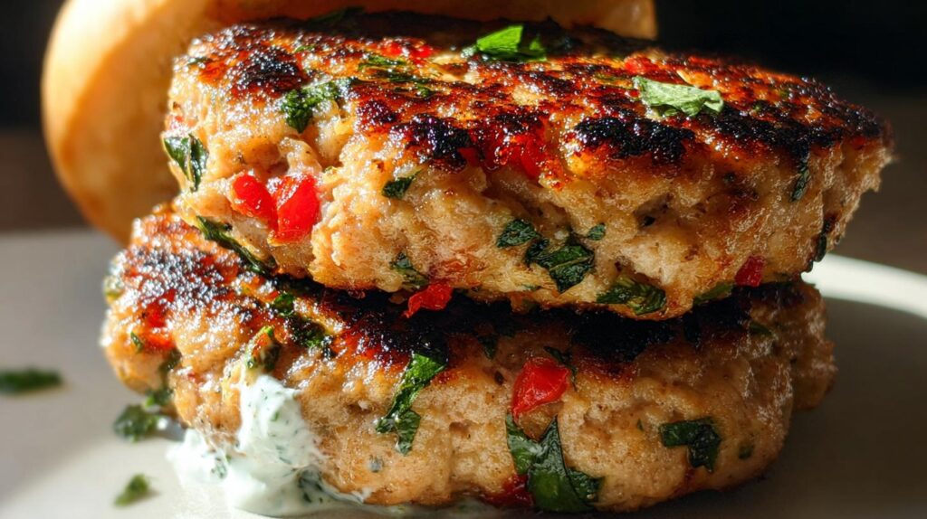 Juicy Greek Chicken Burgers
