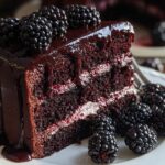 blackberry velvet gothic cake