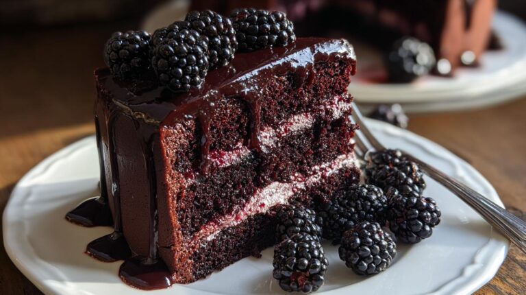 blackberry velvet gothic cake