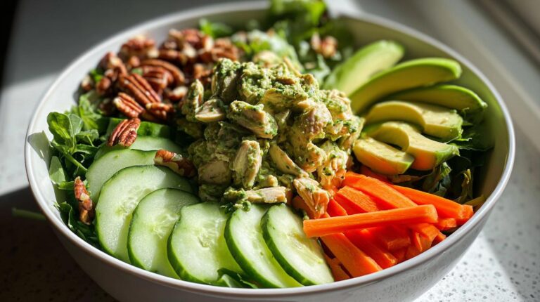 green goddess chicken salad bowl