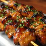 honey garlic chicken skewers