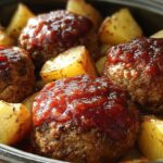 slow cooker meatloaf and potatoes