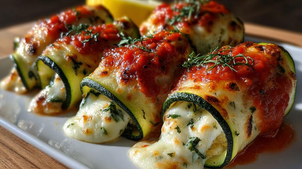 Cheesy Zucchini Roll Ups