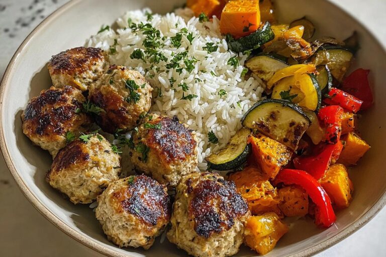 Chicken Meatball Rice Bowl