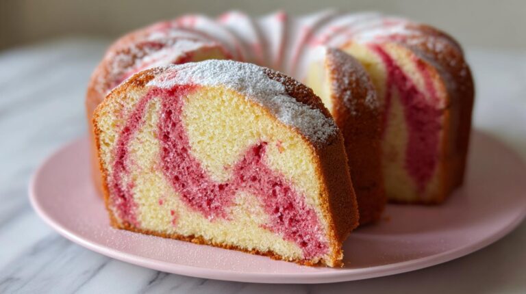 Strawberry Milkshake Pound Cake