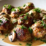 creamy mushroom meatballs