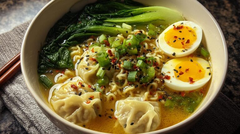 dumpling ramen soup