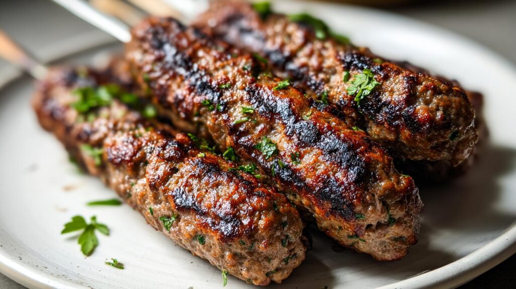 grilled beef kofta kebabs