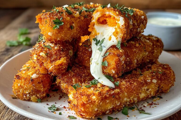 Buffalo Chicken Mozzarella Sticks