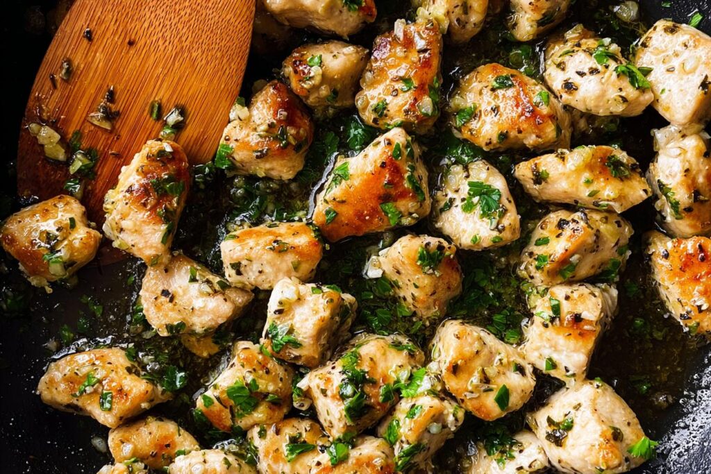 garlic butter chicken bites